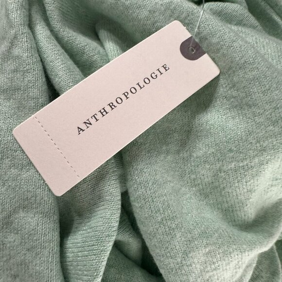 By Anthropologie Turtleneck Top Large Mint Green Puff Sleeve NWT TP-2902‎ - Picture 7 of 12